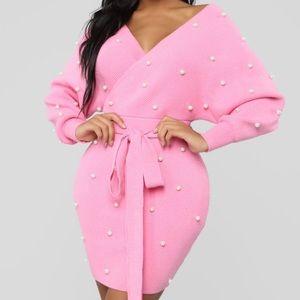 Pink fashion nova dress